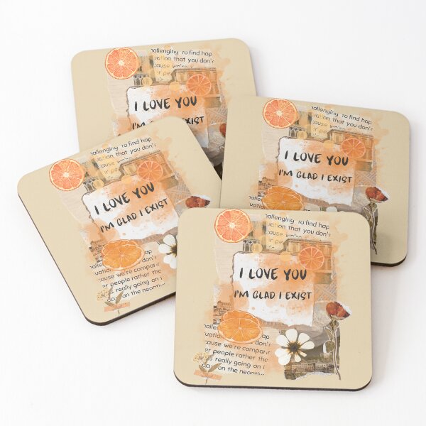 Item preview, Orange Poem i love you (i'm glad i exist)  designed and sold by Manara  -Art.