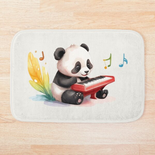 Item preview, Cute Watercolor Baby Panda Having Fun Playing the Piano designed and sold by lovelyandcute.
