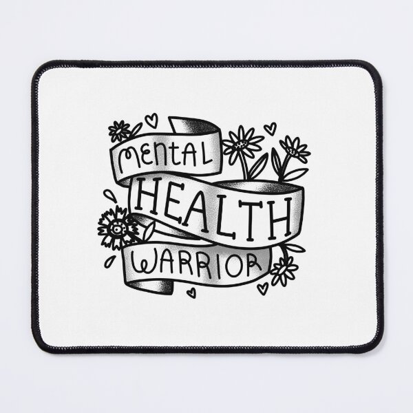 Item preview, Flash tattoo Mental Health Warrior designed and sold by jazzydevil.