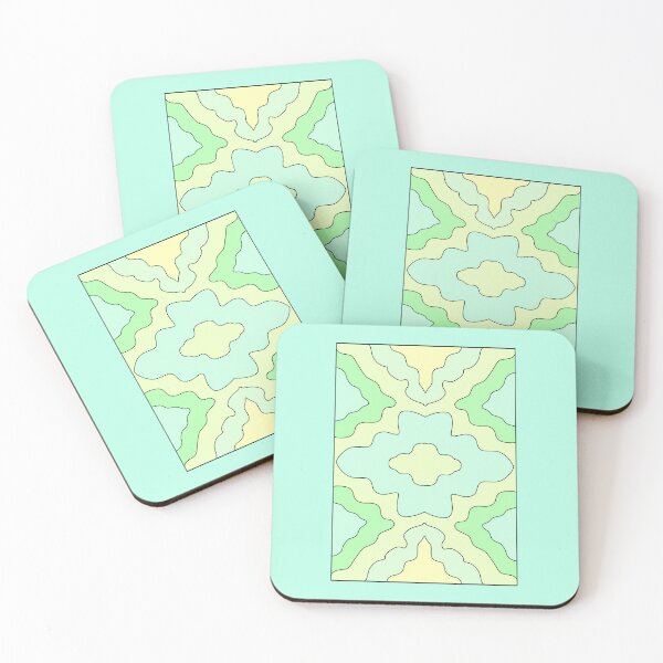 Item preview, pattern turquoise green tones designed and sold by azet-art.