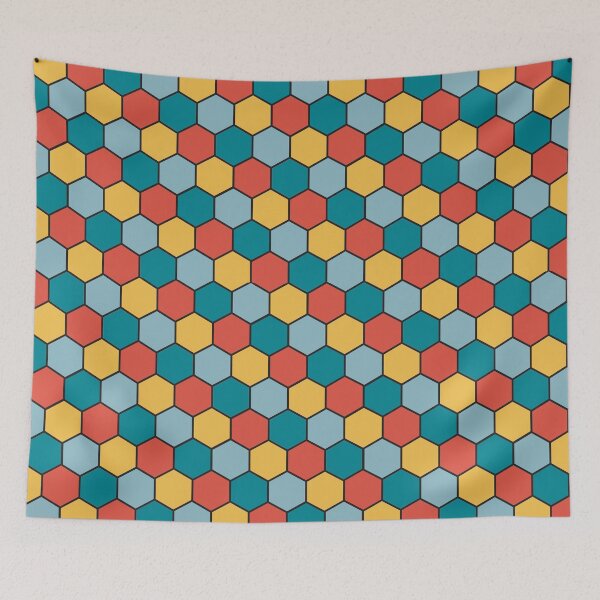Item preview, Colorful Hexagon pattern geometric honeycomb designed and sold by EMMonovi.