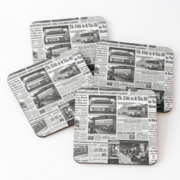 Item preview, Old daily newspaper journal magazine black and white retro urban style designed and sold by Carlos Gudino.