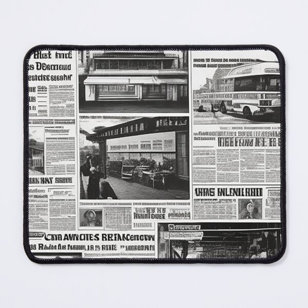 Item preview, Old daily newspaper journal magazine black and white retro urban style designed and sold by Carlos Gudino.
