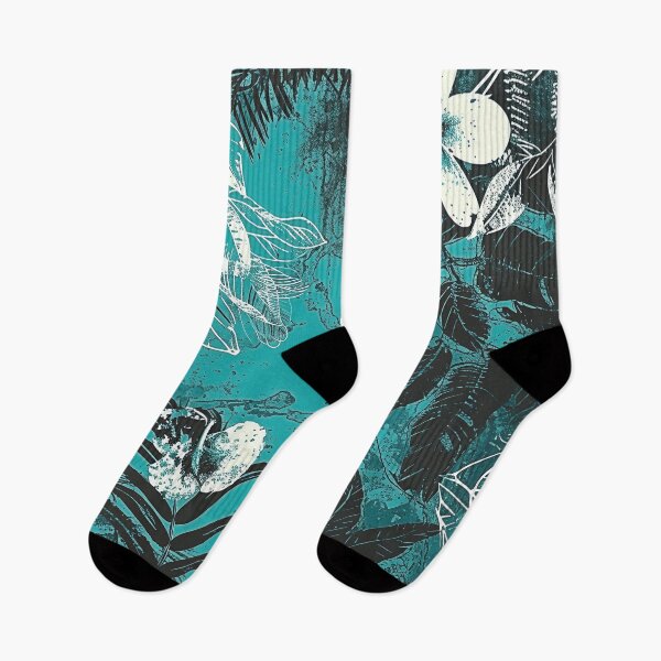 Item preview, Tropical Flowers Batik Pattern - Blue Floral Design designed and sold by HausKatz.
