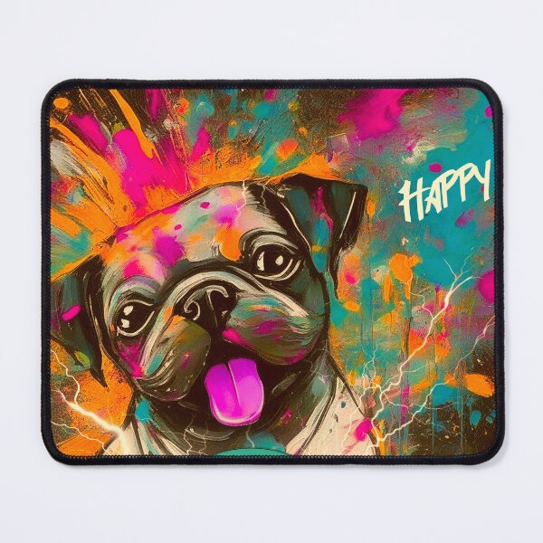 Item preview, Pug HAPPY HOLIDAYS 133 NEW YEARS DAY ALTERNATIVE 3 designed and sold by RedBluffTraders.