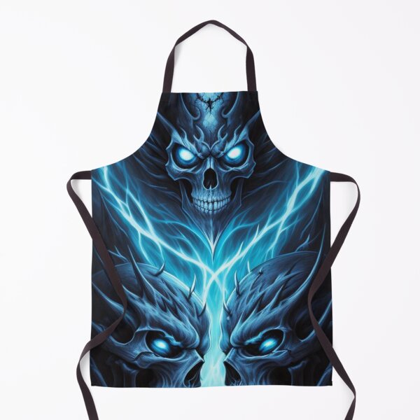 Item preview, Heavy Metal Skulls and Demons In Electric Blue designed and sold by TheDarkWardrobe.