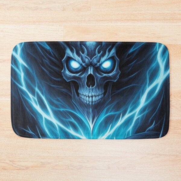 Item preview, Heavy Metal Skulls and Demons In Electric Blue designed and sold by TheDarkWardrobe.