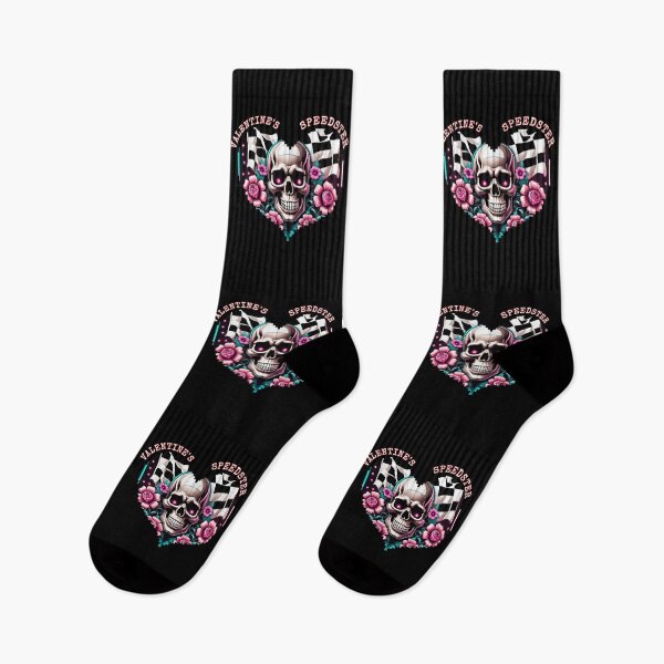 Item preview, Valentines Speedster Heart Valentines Day Love Skull Racing Checkered Flag Flowers Happy Valentines Day  designed and sold by CarantinedChaos.