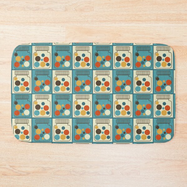 Item preview, Retro pattern No.56d-  retro jars blue and orange chequer designed and sold by TalkingHerds.