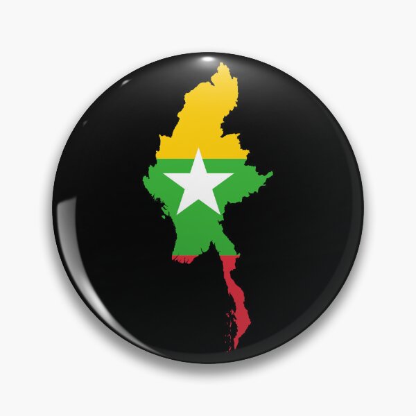 Artikelvorschau, Flaggenkarte von Myanmar entworfen und verkauft von feether-store.