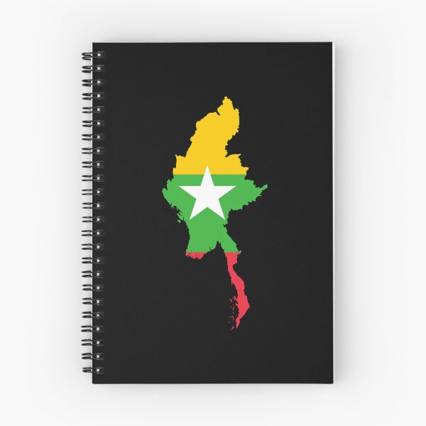 Item preview, Flag Map of Myanmar designed and sold by feether-store.