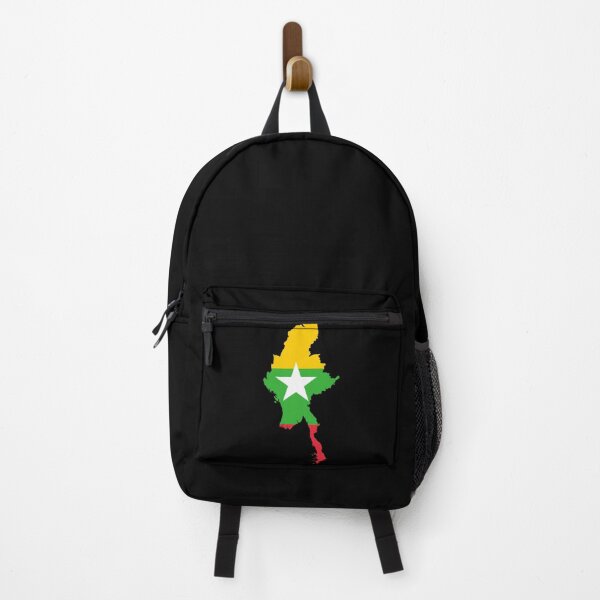 Item preview, Flag Map of Myanmar designed and sold by feether-store.