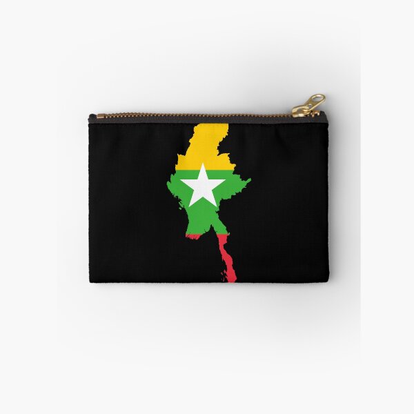 Item preview, Flag Map of Myanmar designed and sold by feether-store.