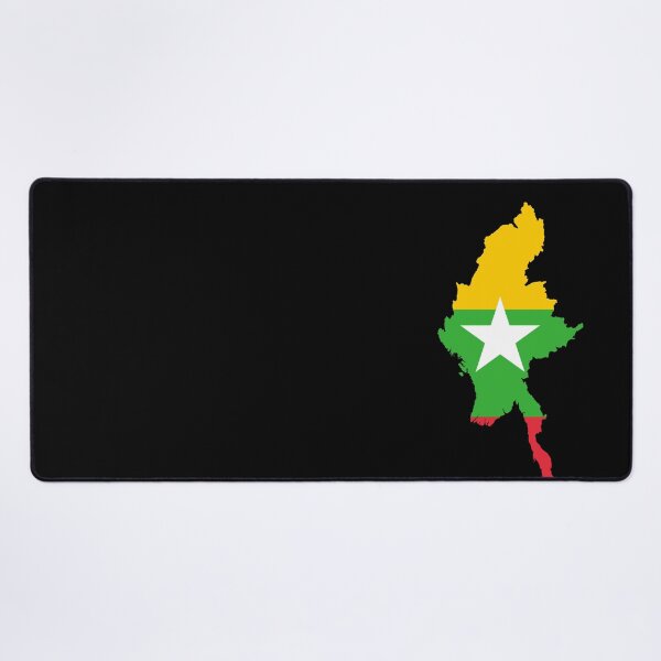 Item preview, Flag Map of Myanmar designed and sold by feether-store.