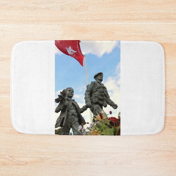 Item preview, Memorial Soldier with Flower Girl - Oosterbeek, Netherlands designed and sold by Photographic Memories.