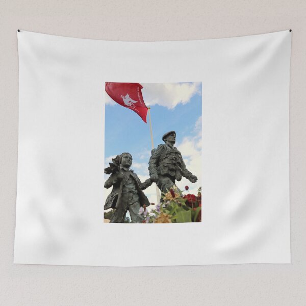 Item preview, Memorial Soldier with Flower Girl - Oosterbeek, Netherlands designed and sold by Photographic Memories.