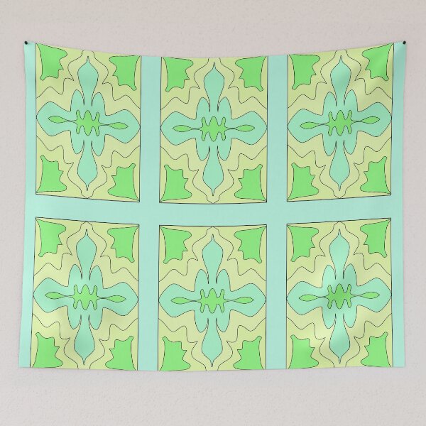 Item preview, pattern turquoise green tones designed and sold by azet-art.