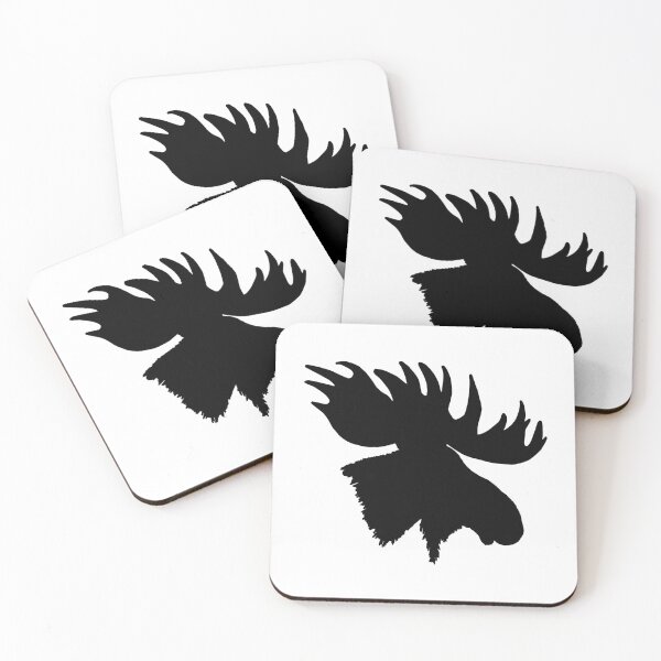 Item preview, Moose Head Silhouette Drawing in Black designed and sold by jwturcott.