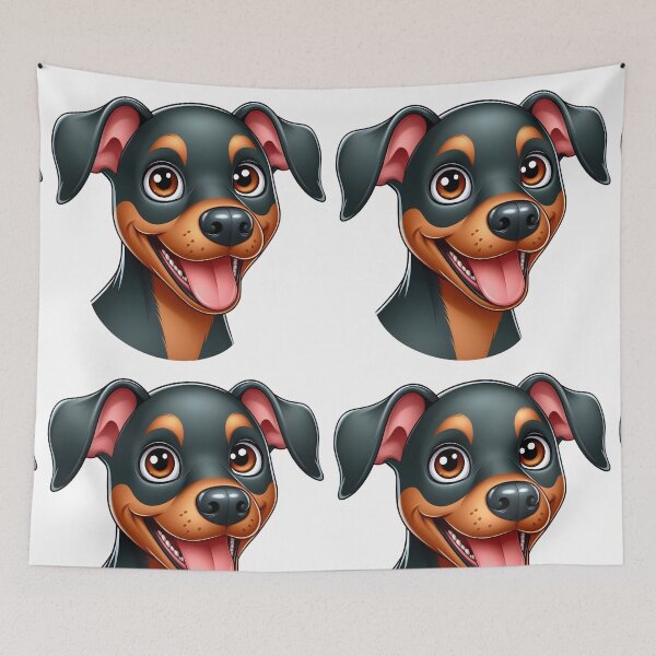 Item preview, Cute Doberman Puppy with Natural Ears designed and sold by Delamoon.