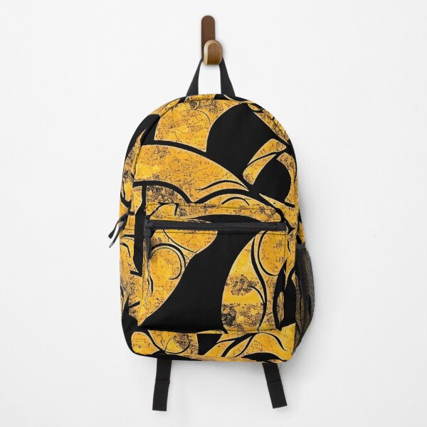 Item preview, Yellow Batik Pattern - Flowing Design on Black designed and sold by HausKatz.