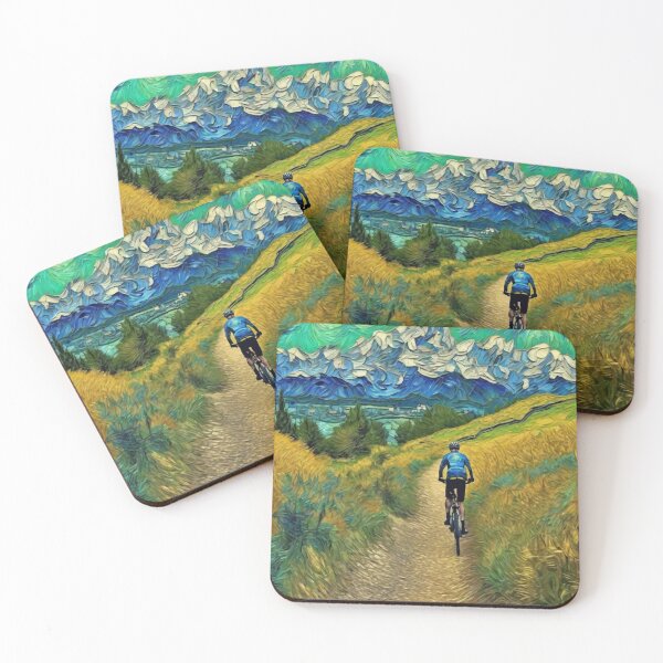 Item preview,  "Mountain Biking Trail: Thrilling Descent into the Valley" designed and sold by Artisticanvas.