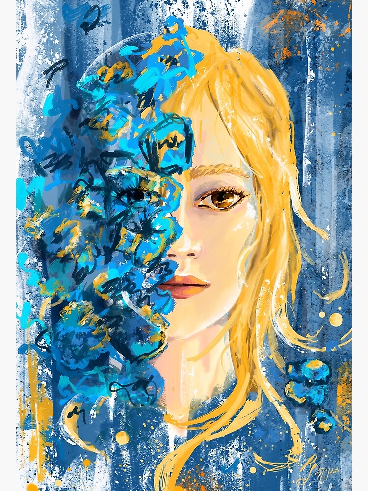 Thumbnail 3 of 3, Poster, She Dreams of Blue Skies designed and sold by ScharaReeves.