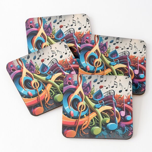 Item preview, Colorful Graffiti Music Notes designed and sold by DisneyKrayzie.