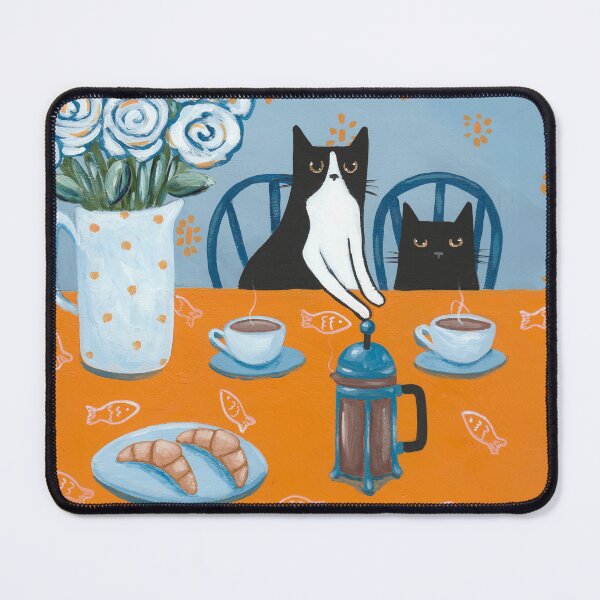 Item preview, French Press Coffee Cats designed and sold by KilkennyCat Art.