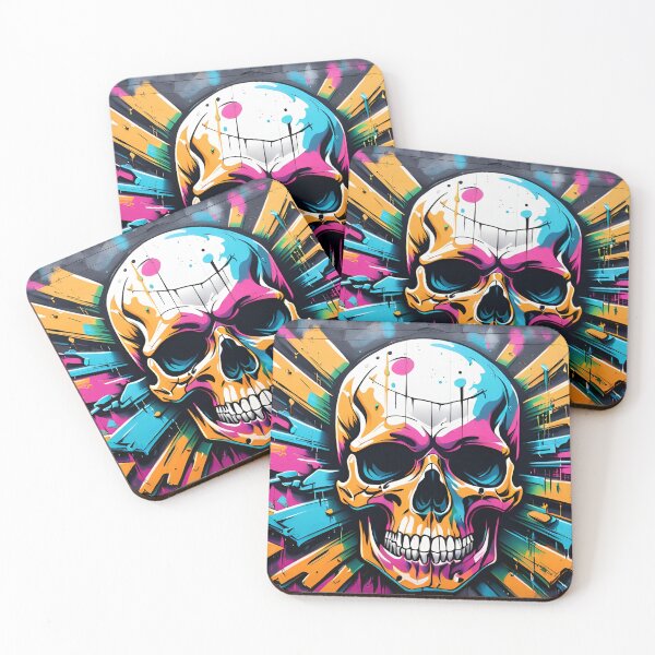 Item preview, Colorful Graffiti Skull designed and sold by DisneyKrayzie.