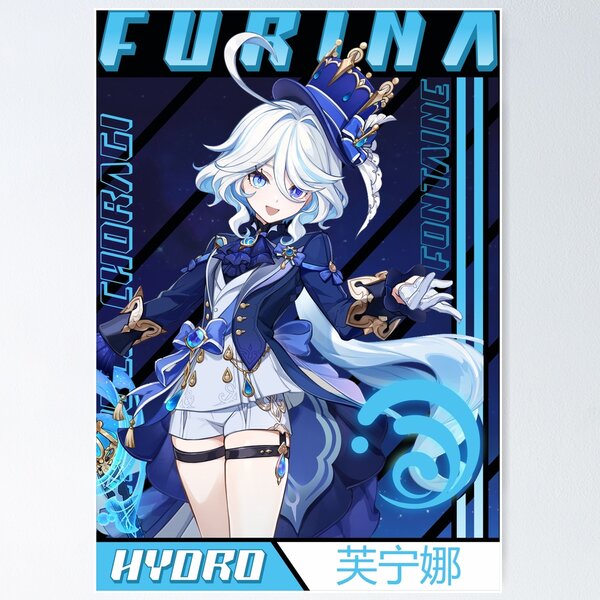 Item preview, Furina - Genshin Impact designed and sold by cantinhonifty.