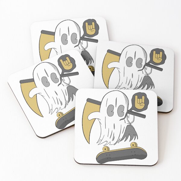 Item preview, "Rad in Peace" Skatebarding Ghost designed and sold by GoldenHorror.
