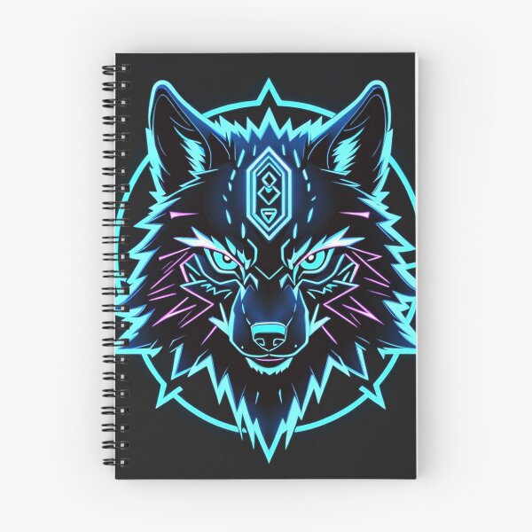 Item preview, Neon Blue And Purple Wolf designed and sold by Gabriela McDaniel.