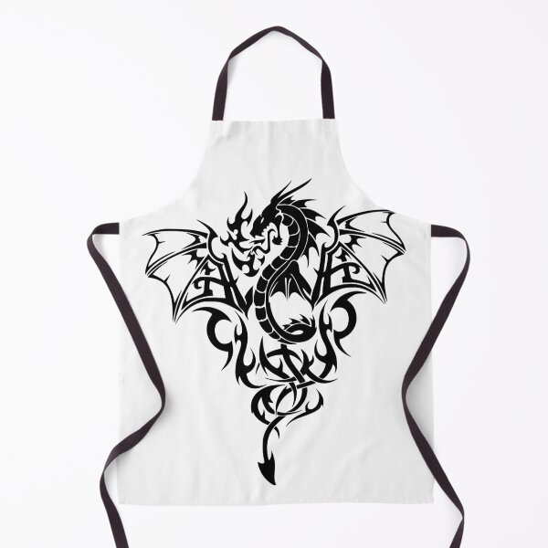 Item preview, Black and white Dragon Tribal Tattoo. Maori iron flame wavy design. by Mill2023 designed and sold by Mill2023.