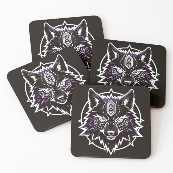 Item preview, Black, White and Purple  Wolf designed and sold by Gabriela McDaniel.
