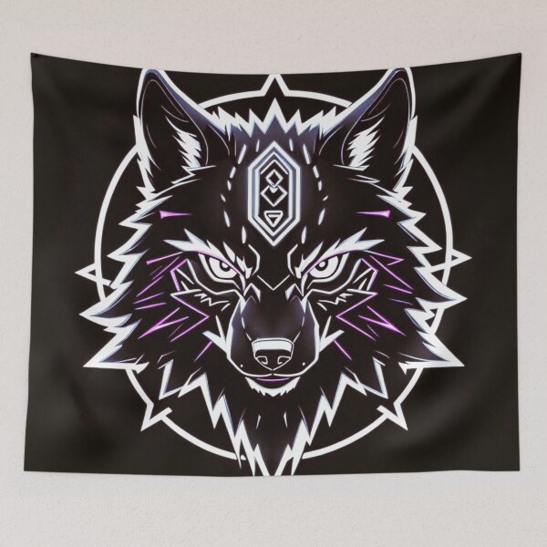 Item preview, Black, White and Purple  Wolf designed and sold by Gabriela McDaniel.