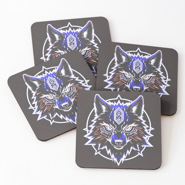 Item preview, Neon Blue And Black Wolf designed and sold by Gabriela McDaniel.
