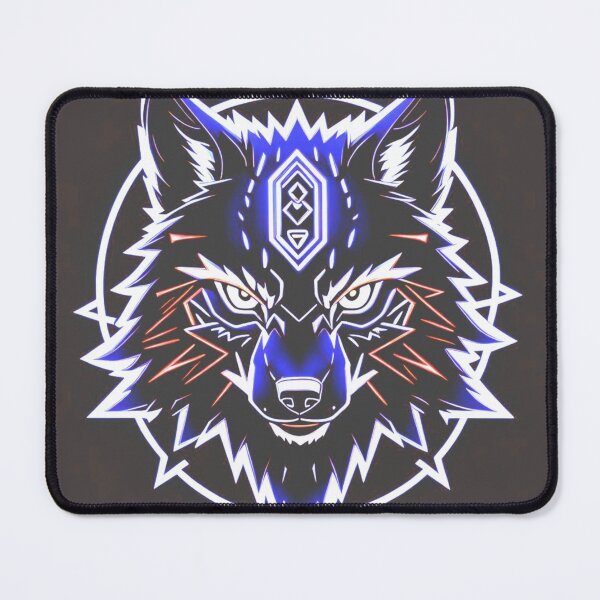 Item preview, Neon Blue And Black Wolf designed and sold by Gabriela McDaniel.