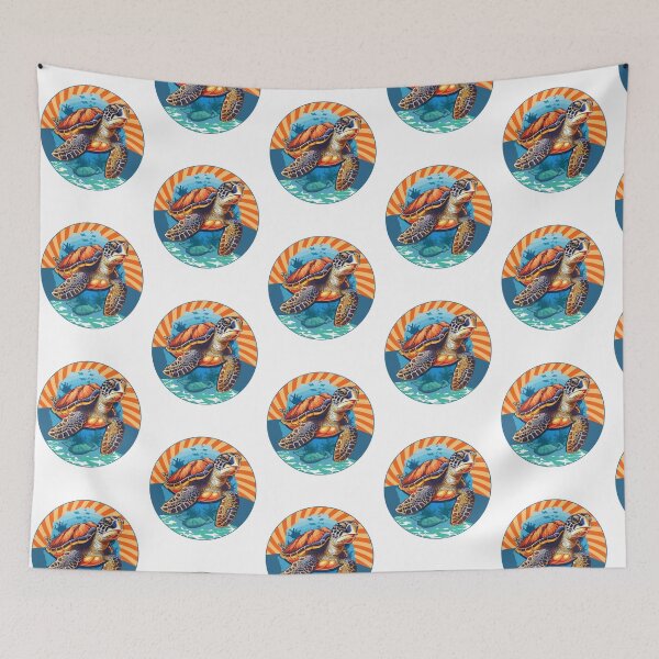 Item preview, Sea Turtle Colorful Seaturtle Sunset designed and sold by gillys.