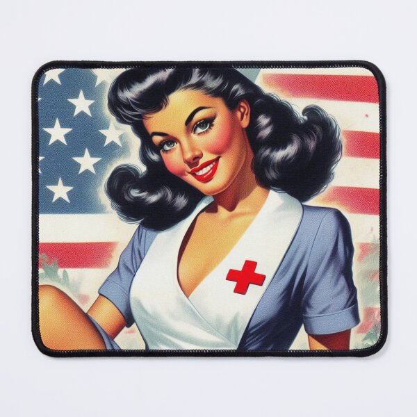 Item preview, Vintage Nurse Pin-Up designed and sold by PulpVintage.