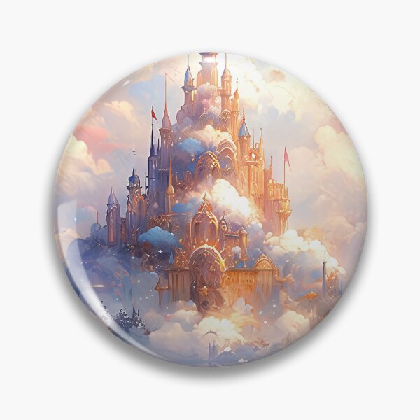 Item preview, Fantasy Magical Cloud Kingdom Castle designed and sold by bubblegoth.