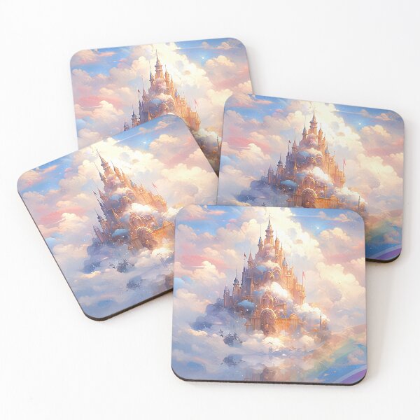 Item preview, Fantasy Magical Cloud Kingdom Castle designed and sold by bubblegoth.