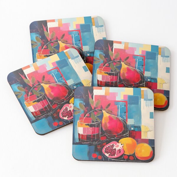 Item preview, Culinary Canvases- Abstract Explorations in Pomegranate Realms with Vivid Brushstrokes designed and sold by OlfactoART Studio.