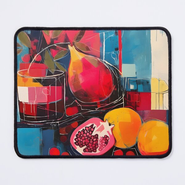 Item preview, Culinary Canvases- Abstract Explorations in Pomegranate Realms with Vivid Brushstrokes designed and sold by OlfactoART Studio.