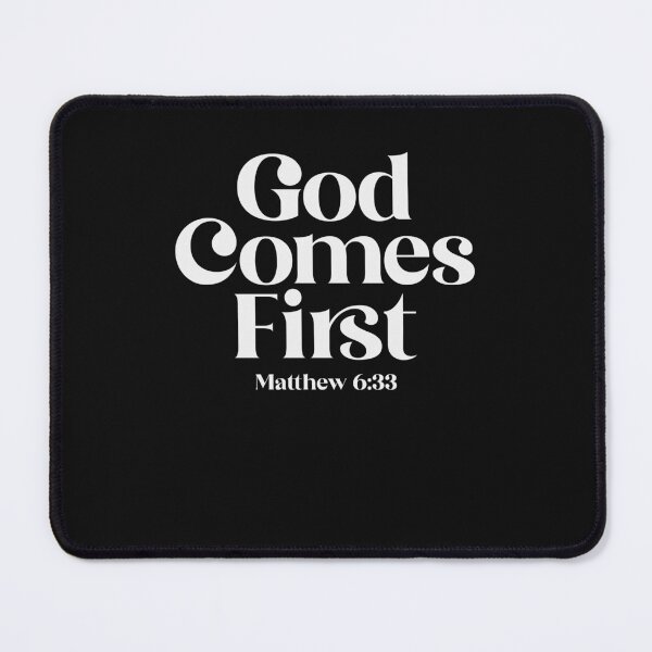 Item preview, God Comes First Matthew 6:33 Christian Quote designed and sold by cidolopez.