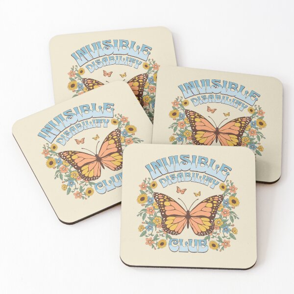 Item preview, Invisible Disability Club Shirt Funny Hidden Illness Retro Butterfly designed and sold by PUFFYP.