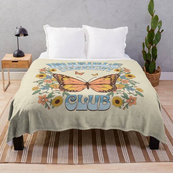 Item preview, Invisible Disability Club Shirt Funny Hidden Illness Retro Butterfly designed and sold by PUFFYP.