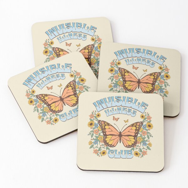 Item preview, Invisible Illness Club Shirt Funny Chronic Illness Retro Butterfly designed and sold by PUFFYP.
