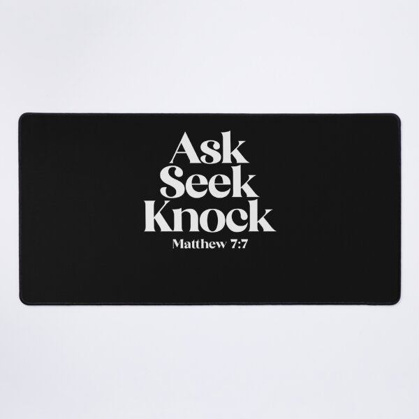 Item preview, Ask Seek Knock Matthew 7:7 Christian Quote  designed and sold by cidolopez.