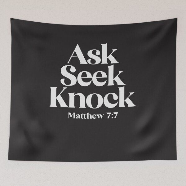 Item preview, Ask Seek Knock Matthew 7:7 Christian Quote  designed and sold by cidolopez.