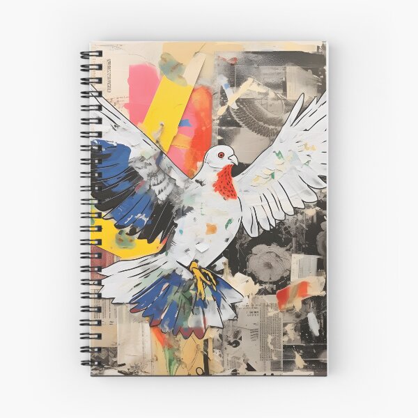 Item preview, Urban Wings- Neo Expressionist Tale of the Peace Dove in Graffiti Art designed and sold by OlfactoART Studio.